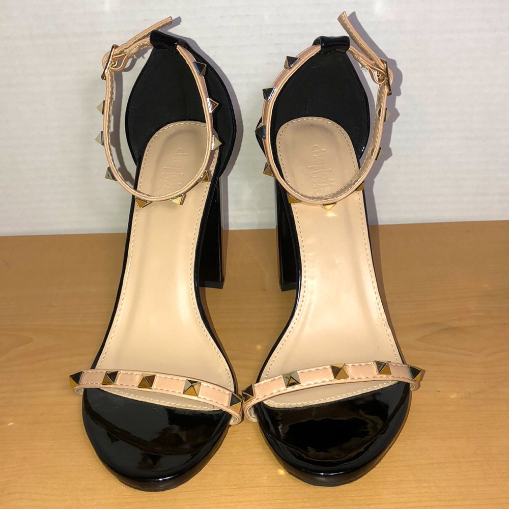 Studded Heels with Ankle Straps